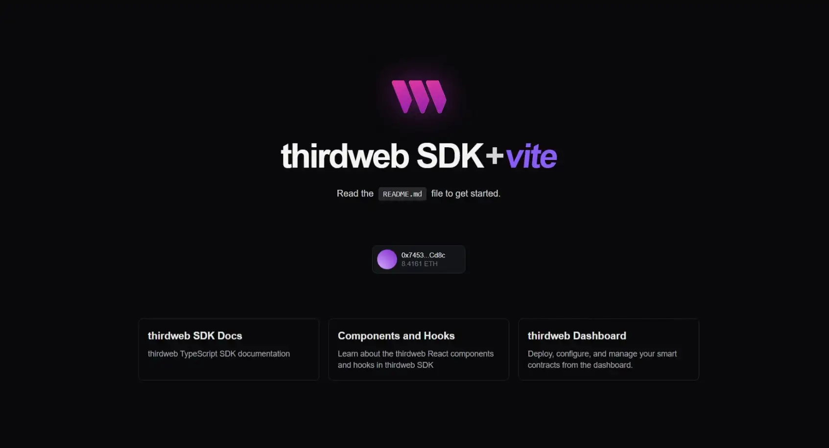 thirdweb vite-starter